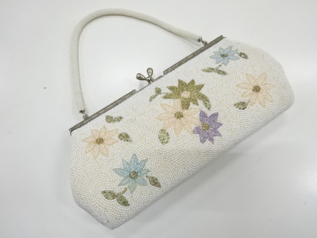 アンティーク　ビーズ　ハンドバッグ